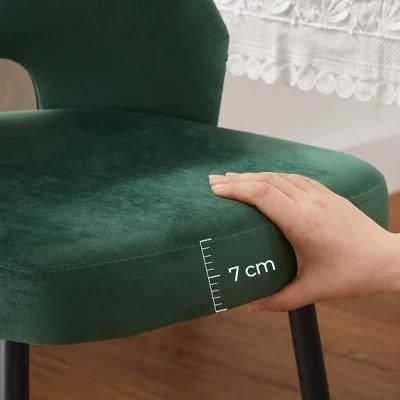 Modern Dark Green Flannel Chair