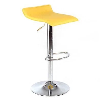 Lift Rotary Metal Base High-End Soft Bag Yellow Bar Chairs