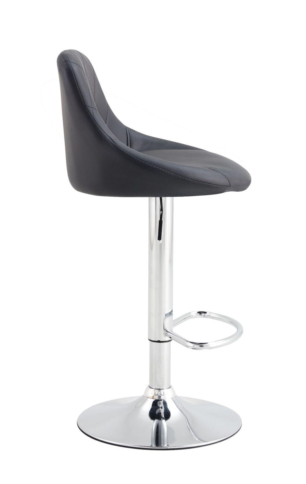 Hot Sale Swivel PU Bar Chair with Chromed Metal Gaslift and Base