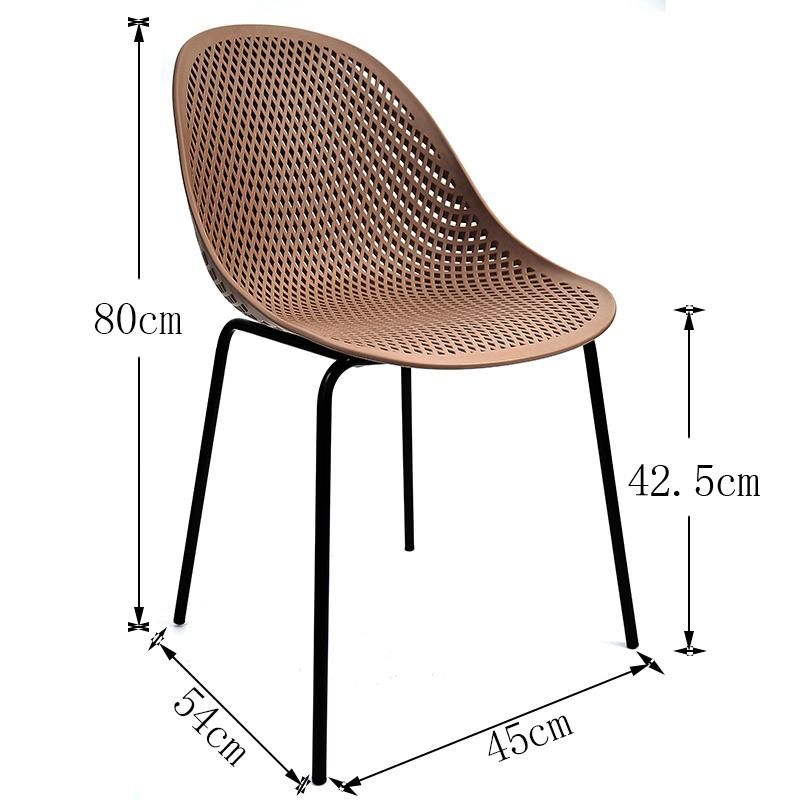 Popular Cheap Plastic Dining Chairs Metal Legs Wholesale Commercial Restaurant Chair for Sale