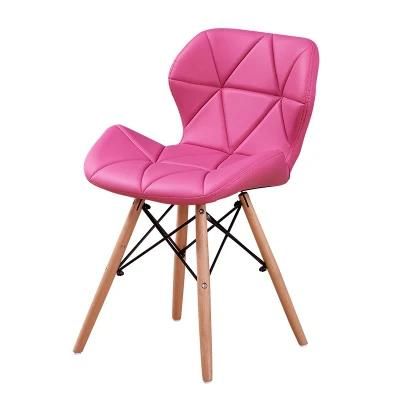 Cafe Chairs Modern Rose Elegant Soft PU Leather Indoor Dining Chairs with High Quality Sponge Cushion