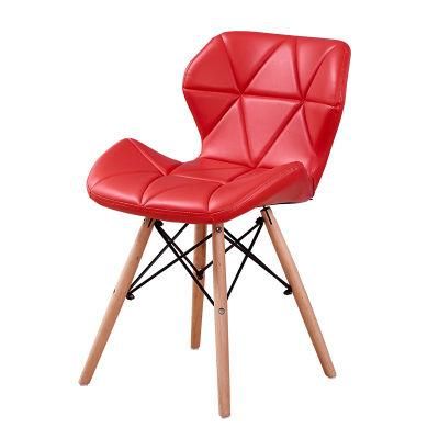 Hot Sale Fancy Restaurant Chair Red Leather Upholstered Modern Luxury Leather Chairs for Living Room