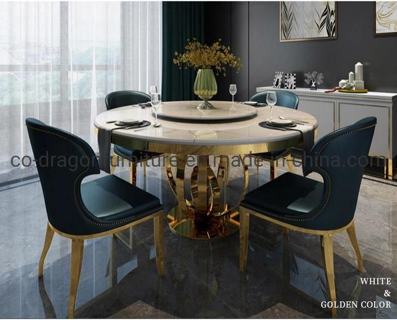 2021 Home Furniture Luxury Round Dining Table with Marble Top