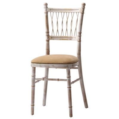 Kvj-7196 White Stacking Banquet Dining Chair with Removable Seat