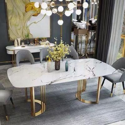 Dining Table Marble Top Combination Light Luxury Restaurant Table