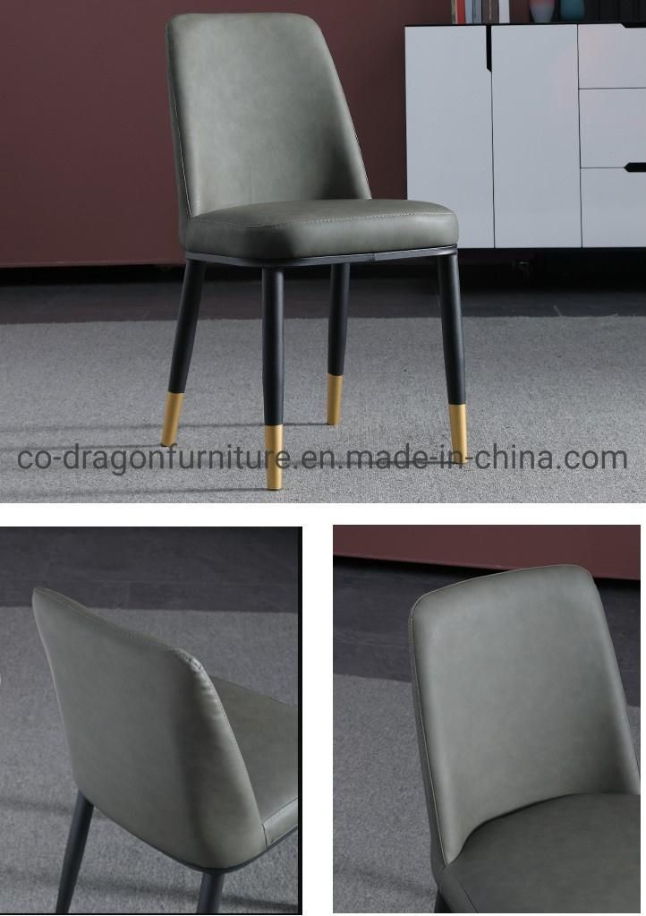 Modern Home Furniture Gold Metal Legs Leathre Dining Chair Sets