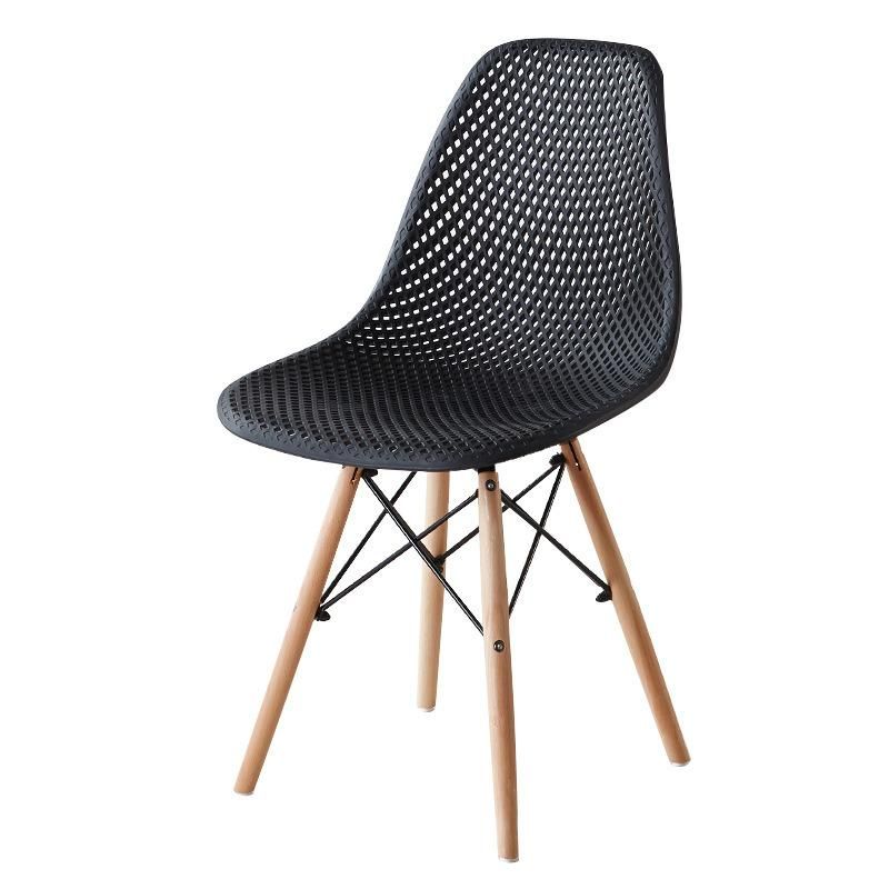 New Design Wooden Wedding Banquet Restaurant Armless Backrest Plastic Chair