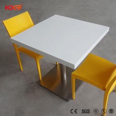 2 Person Solid Surface Fast Food Table and Chairs