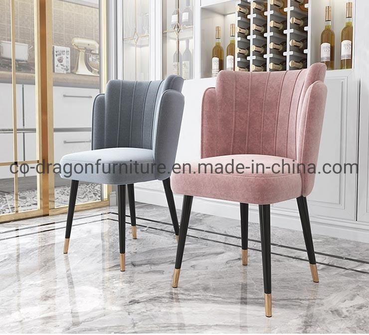 Modern Italian Velvet Metal Dressing Dining Chairs for Home Furniture