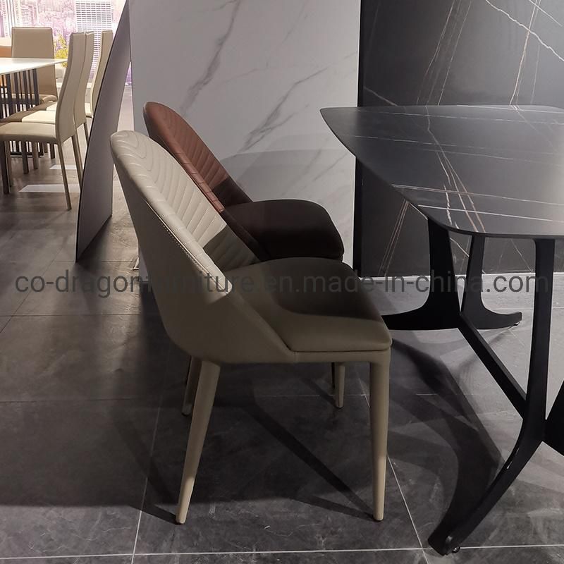 2021 New Design Dining Furniture Steel Leather Dining Chair Set