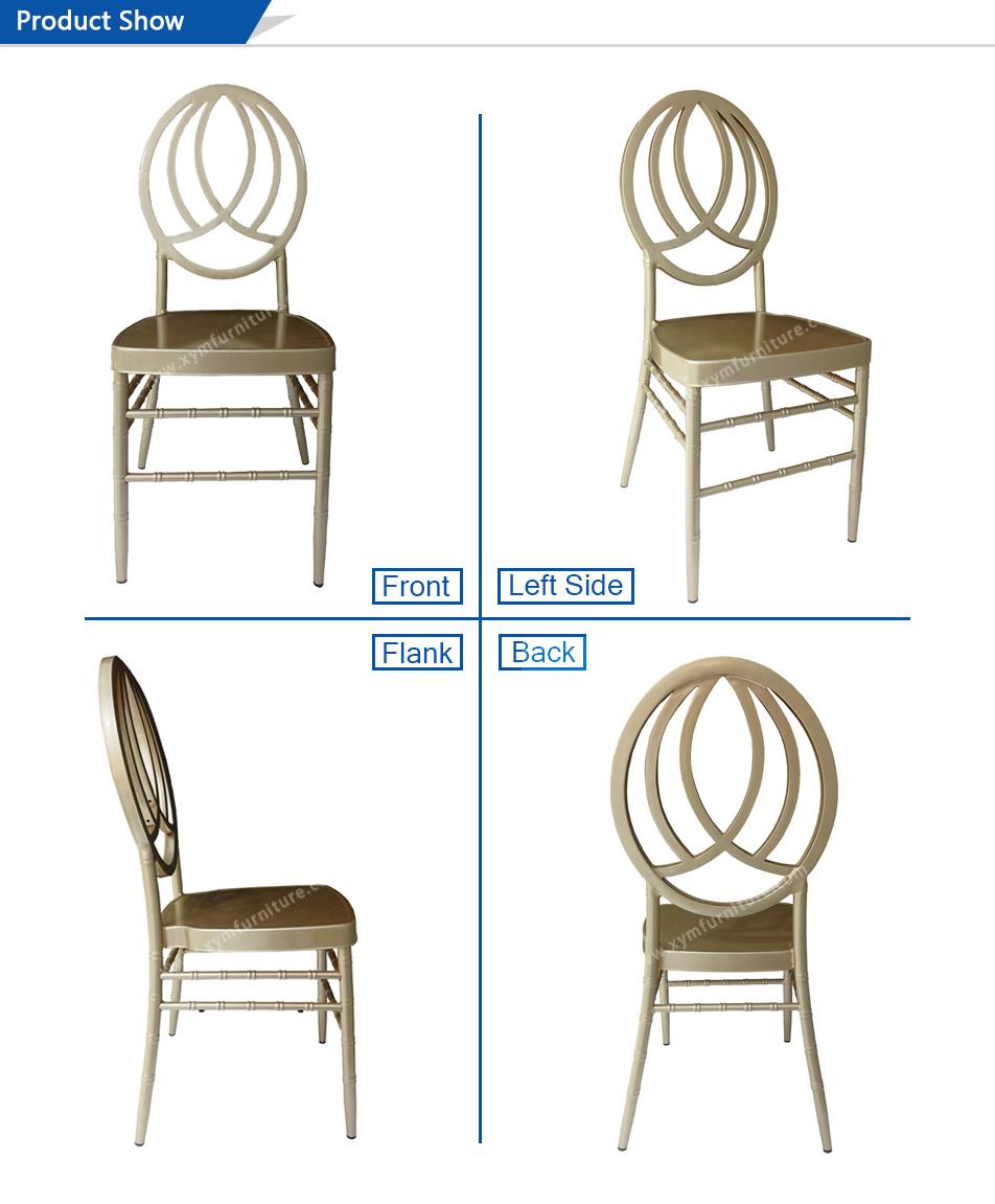 Manufacturer Modern Stackable Event Wedding Metal Dining Chair with Cushion