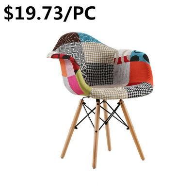 Modern Design Durable Wooden Fabric Cover Hotel Restaurant Plastic Chair