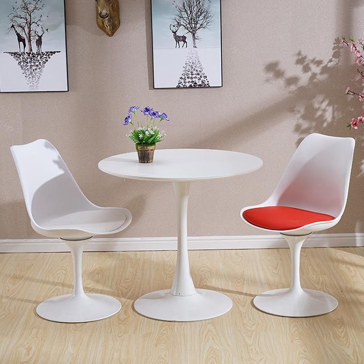 European Creative White Plastic Bar Chair Upholstered Metal Base Simple Bar Cafe Chair Bar