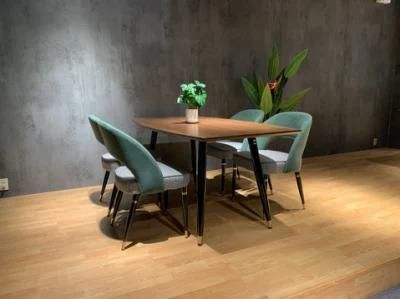 Modern Black Leg Dining Table and Chair Set