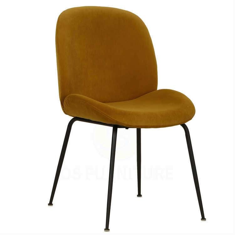 Okay High Quality Home Restaurant Furniture New Design Coffee Hotel Leisure Upholstered Velvet Fabric Dining Room Chair