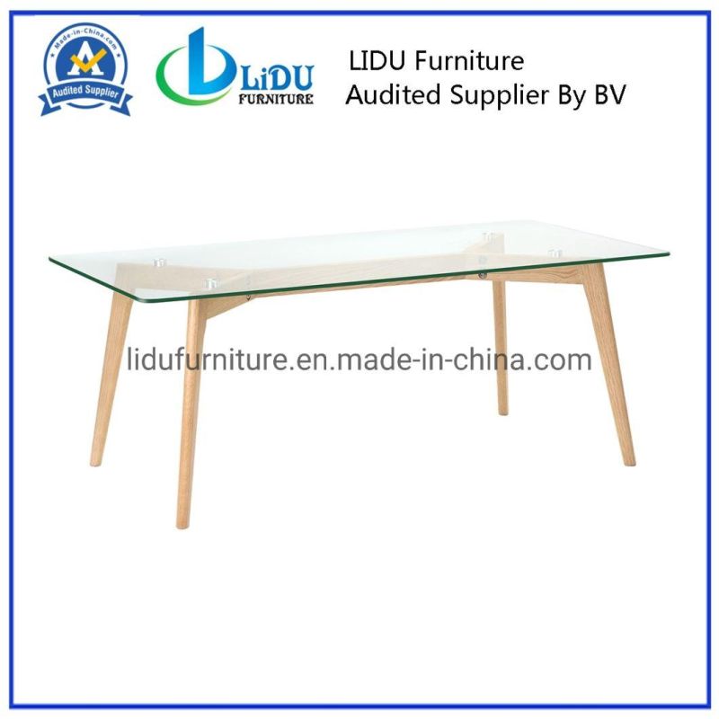 Wooden Tea Table White Family Wooden Leisure Desk for Living Room Apartment