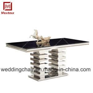 Fashion Silver Stainless Steel Dining Table