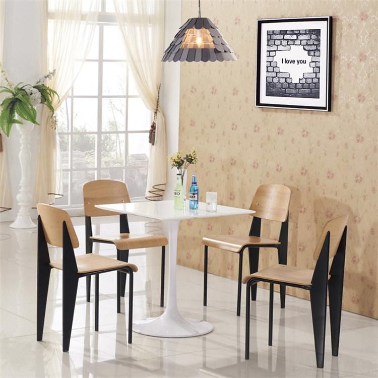 Classic Furniture Metal Leg Plywood Seat Standard Dining Chair (SP-BC336)