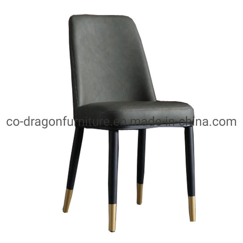 Modern Home Furniture Gold Metal Legs Leathre Dining Chair Sets