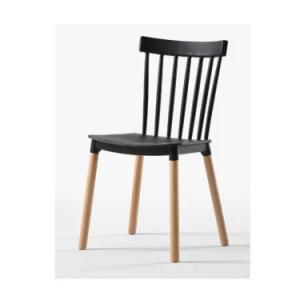 Modern Nordic Minimalist PP Seat Wooden Leg Dining Room Living Room Chair