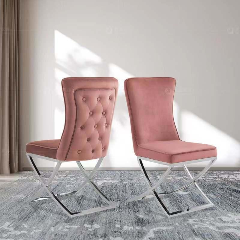 Velvet Low Price Hotel Furniture Asian Indoor Dining Chairs