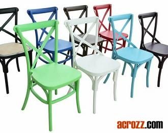 Banquet Wedding Rental Resin X Crossback Chair