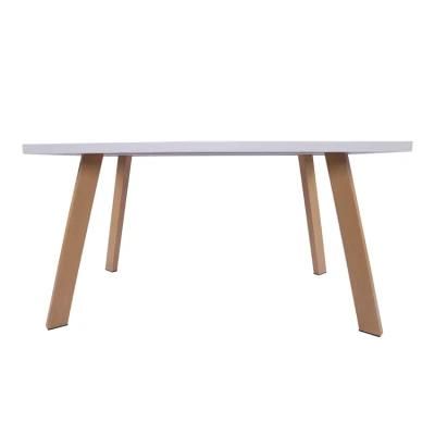 140X80cm Simple Wooden Centre Table Designs MDF Wooden Dining Table