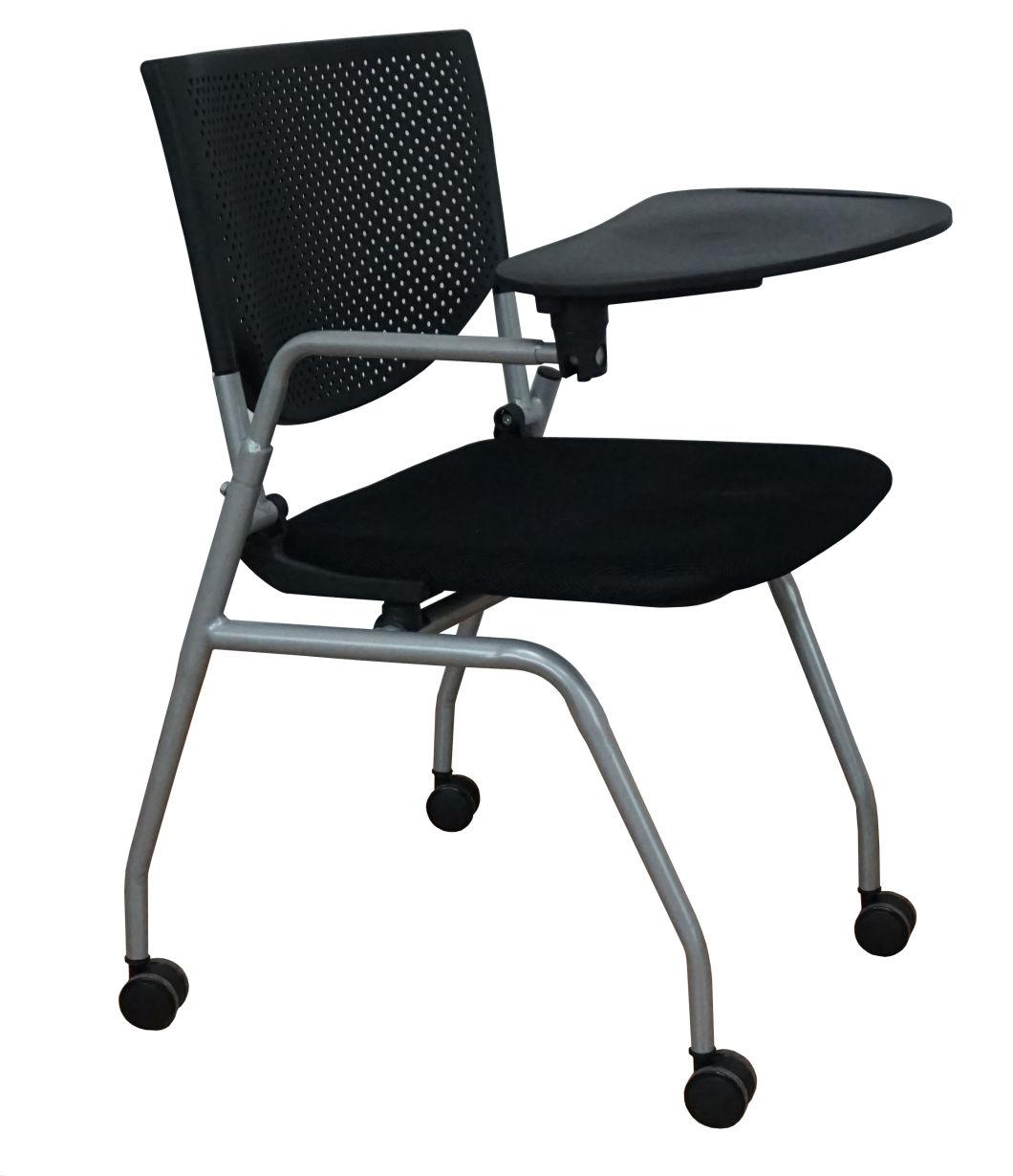 Office Furniture Folding Plastic Meeting Training Chair with Tablet