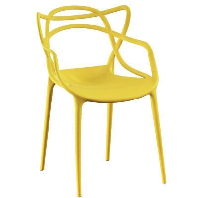 Silla Comedor Summer Hollow out Yellow Plastic Dining Chair Nordic Simple Wedding Used Dining Chairs Banquet Cat Ear Chair Wholesale