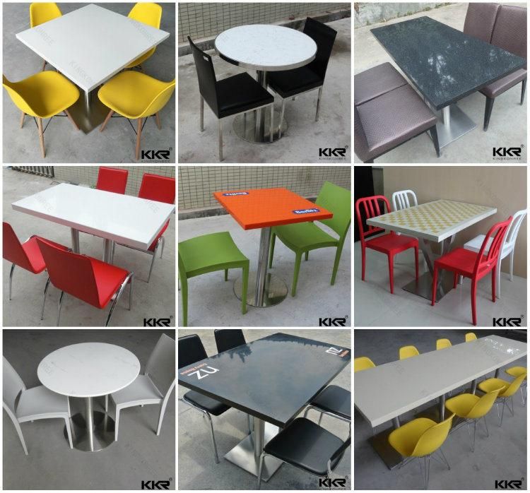 Restaurant Furniture Solid Surface Dining Table for Sale