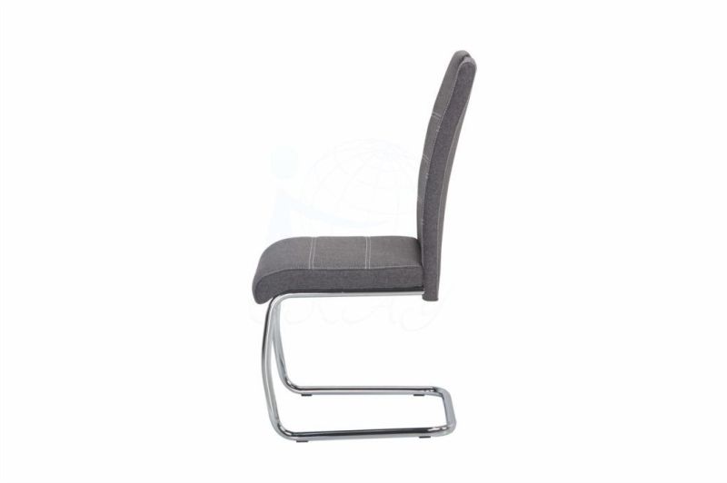 Home Furniture Fabric Chrome Z Shape Dining Chair