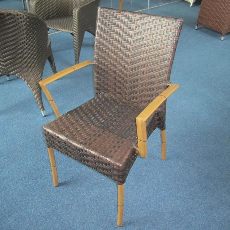 Easily to Put Away Rattan Dining Room Stackable Chair