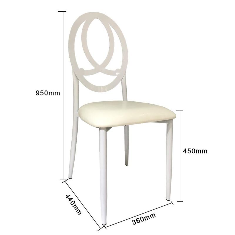 Royal Event Hall Furniture White Steel Banquet Phoenix Chair for Sale