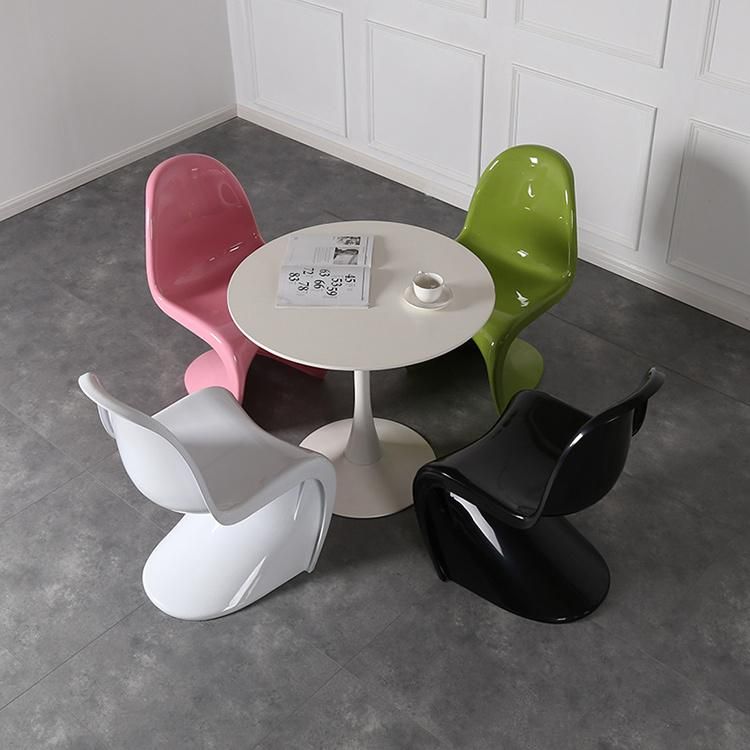 S Shape Free Sample Colored PP Modern Cheap Wholesale Monoblock Seat Heavi Duti Stackable Ergonom Plastic Chair Green