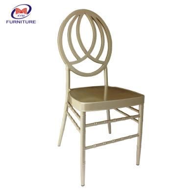 Manufacturer Modern Stackable Event Wedding Metal Dining Chair with Cushion