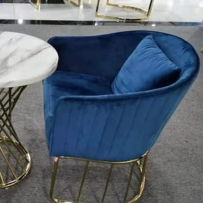 Restaurant Furniture Velvet Golden Legs Dining Chair