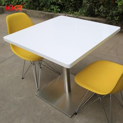 Custom Solid Surface Stone Fast Food Dining Table Top with Logo