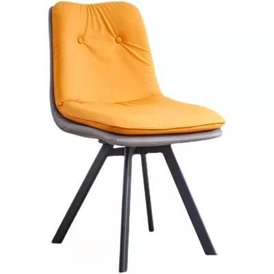 Soft PU Cushion with Metal Leg Restaurant Dining Chair