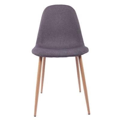 Cheap Factory Price Upholstery Wooden Color Leg Nordic Indoor Modern Cafe Kitchen Dining Fabric Living Dining Room Chairs