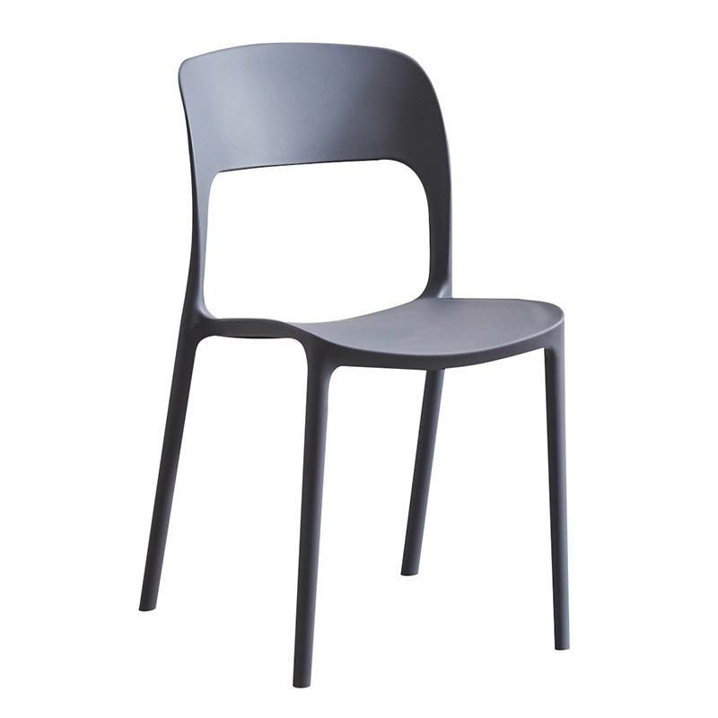 Chinese Stackable Ergonomic Comfortable Cafe Armless Dining Silla Plastic Chair