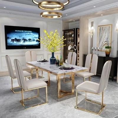 Modern Furniture Kitchen Marble Dining Table