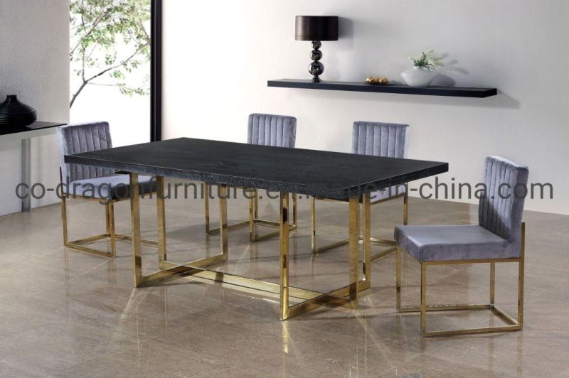 Wholesale Gold Steel Dining Chair with Fabric for Dining Furniture