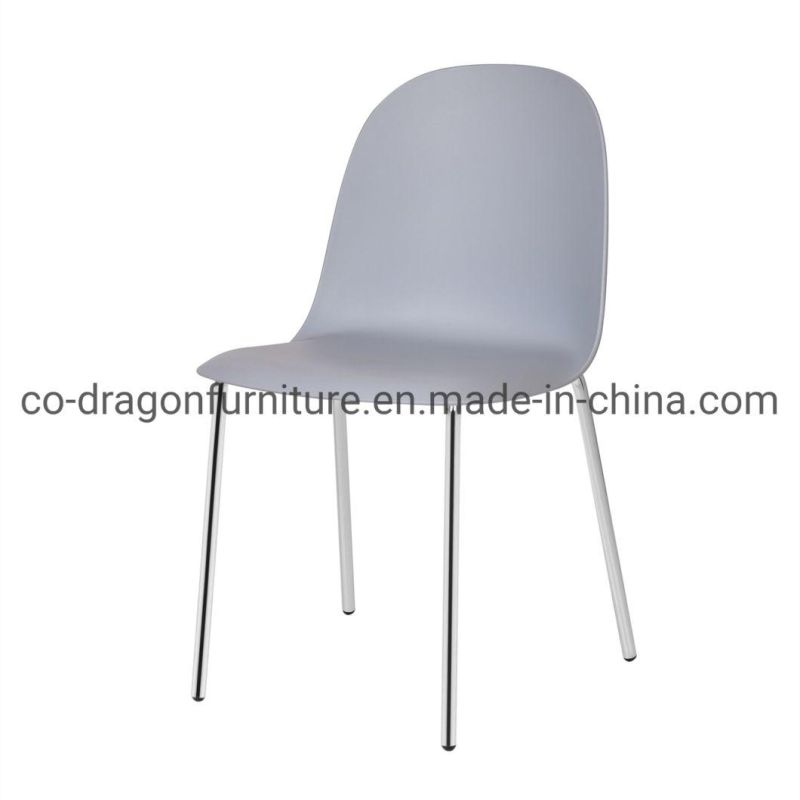 Chinese Wholesale Market Steel Leg Dining Chair for Dining Furniture