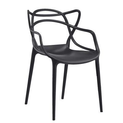 Fast Delivery Morden Design Nordic Plastic Stackable Black Dining Chair Living Room Chair Furniture Chair