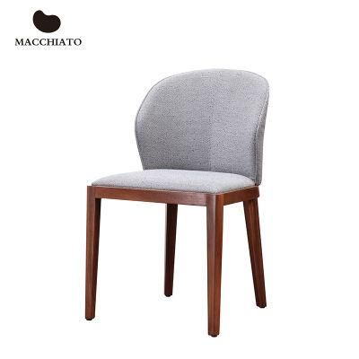 Zhida Modern Solid Wood Frame Hotel Bedroom Reception Furniture Chair Restaurant Furniture Dining Room Restaurant Dining Chair
