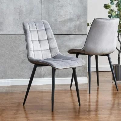 Fashionable Velvet Fabric Dining Chairs