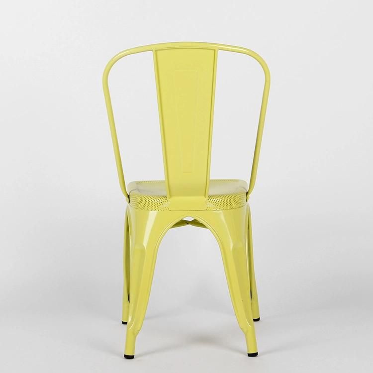 Industrial Vintage Lemon Metal Chair