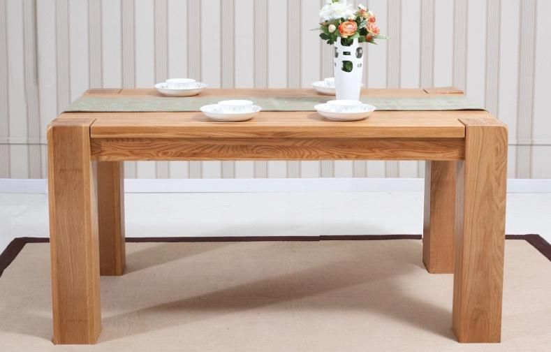 Solid Oak Wood Dining Table Best Quality Dining Table (M-X1015)