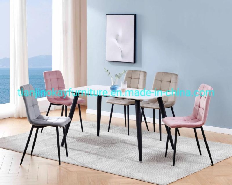 Good Quality of Velvet Fabric with Kd Legs for Dining Room Sets