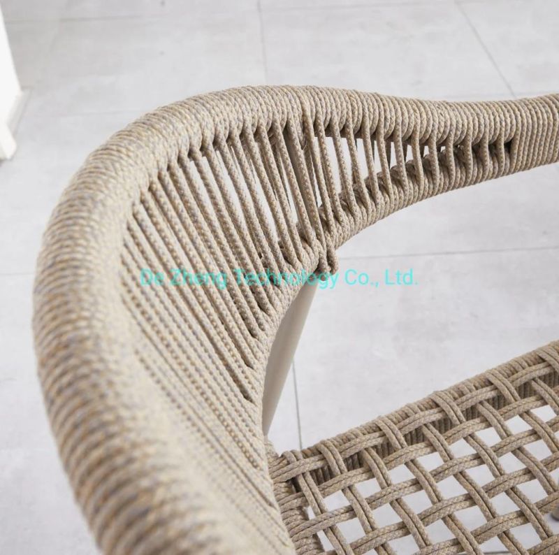 China Manufacturer Rope Chairs Cushion Rope Chair Hotel Patio Outdoor Lounge Chair